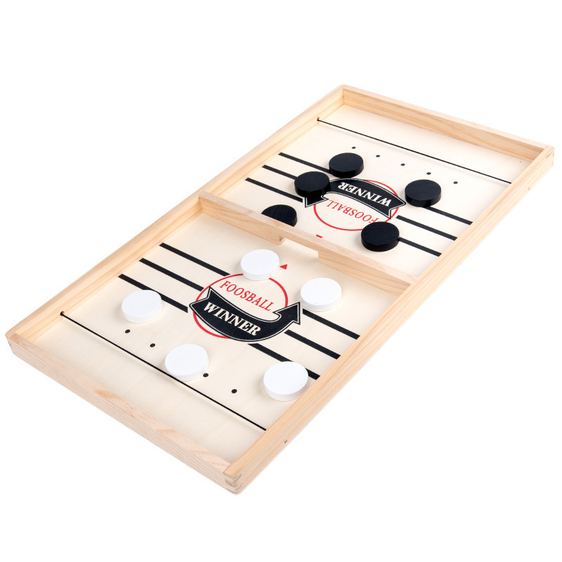 Party Games Kids Indoor - Gowinbaby Holz-Sling-Puck-Spiel Doppelspieler Katapult-Schach Eltern-Kind Interaktives