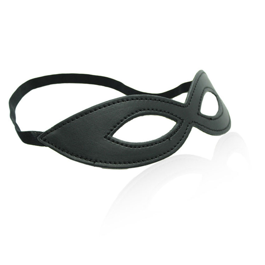 Party Games Mystery - Schwarz Leder Augenmaske Für Sexy Lady