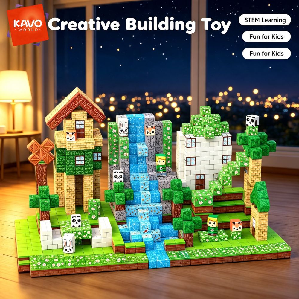 Party Games Indoor For 6 12 Year Olds - KAVOWORLD 150-teiliges Magnetisches Waldhaus-Bausteinset STEM Lernspielzeug