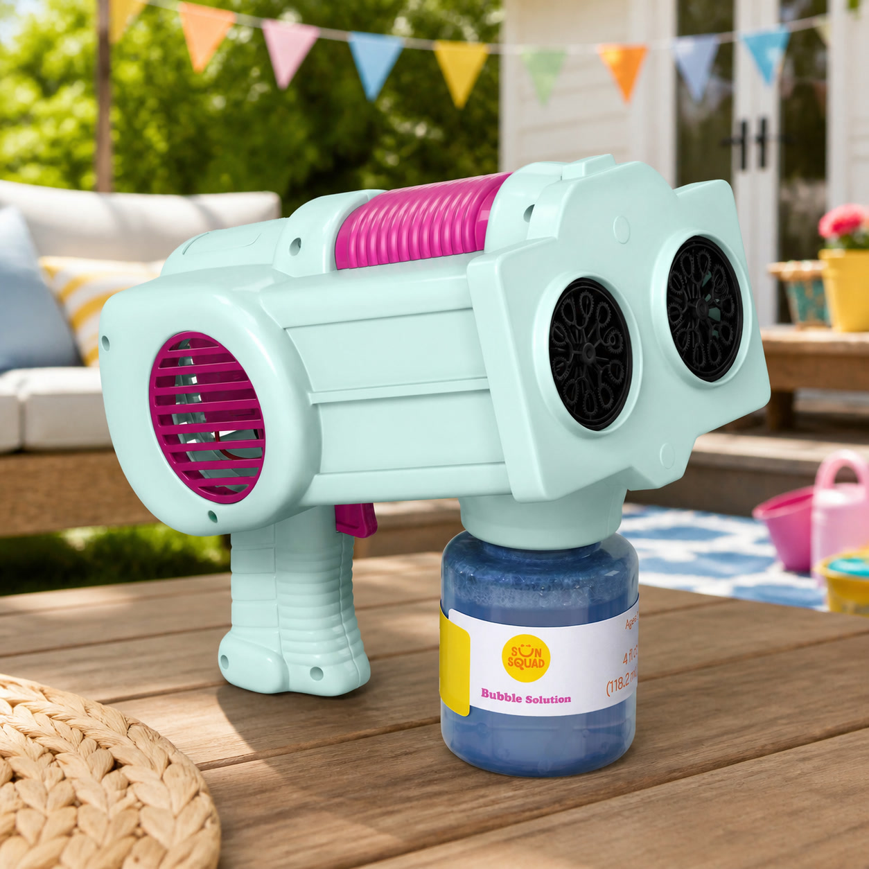 Party Games Easy Kids - Doppelblasen-Blaster-Spielzeug mit einfach zu greifendem Griff