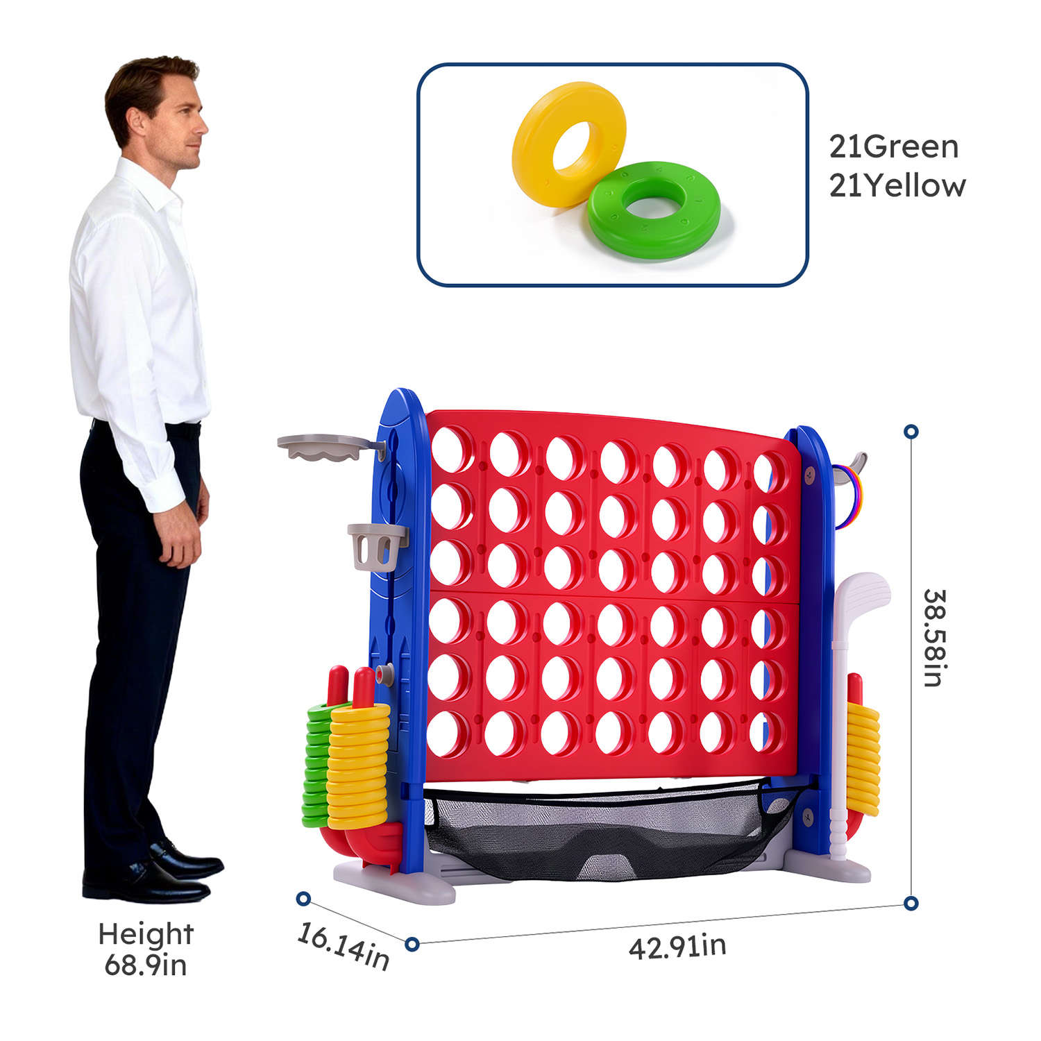 4-in-1 Riesen-Connect-Spielset – Giant Connect Four Bewertung und Preis