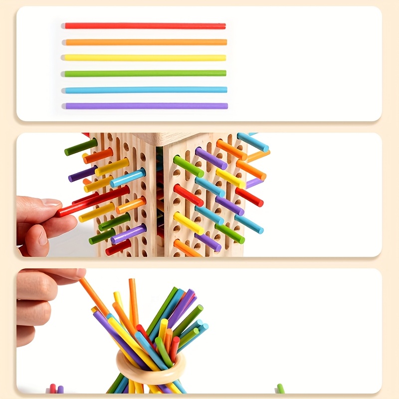 Montessori Holzbrettspiel Bunt – Party Games Kids Indoor Bewertung und Preis