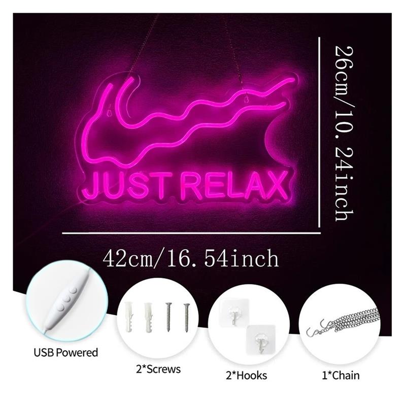 Just Relax Neon-Schildleuchte  – Party Games Shop Bewertung und Preis